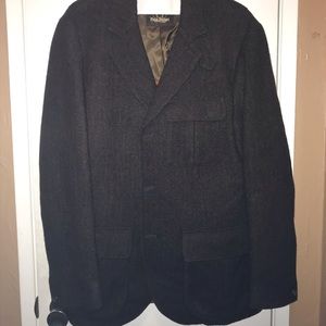 Paul Stuart Herringbone Tweed overcoat